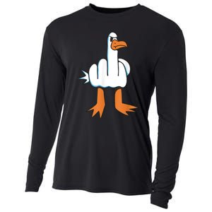 Funny Rude Seagull Cooling Performance Long Sleeve Crew