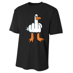 Funny Rude Seagull Performance Sprint T-Shirt