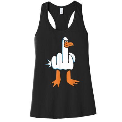 Funny Rude Seagull Women's Racerback Tank