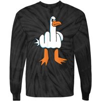 Funny Rude Seagull Tie-Dye Long Sleeve Shirt