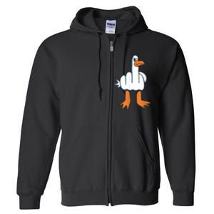 Funny Rude Seagull Full Zip Hoodie