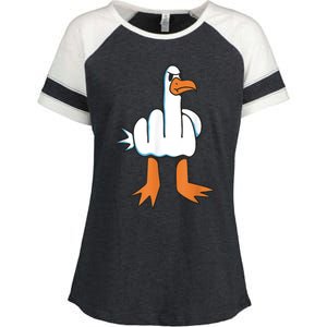 Funny Rude Seagull Enza Ladies Jersey Colorblock Tee