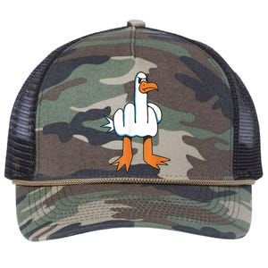 Funny Rude Seagull Retro Rope Trucker Hat Cap