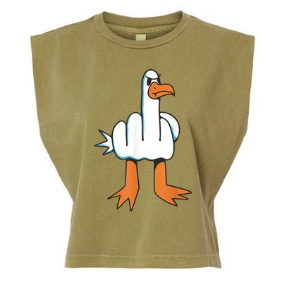 Funny Rude Seagull Garment-Dyed Women's Muscle Tee