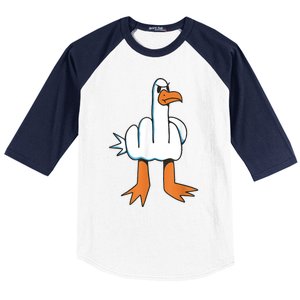 Funny Rude Seagull Baseball Sleeve Shirt