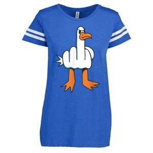 Funny Rude Seagull Enza Ladies Jersey Football T-Shirt