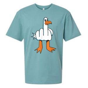 Funny Rude Seagull Sueded Cloud Jersey T-Shirt