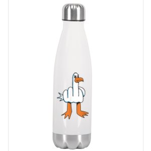 Funny Rude Seagull Stainless Steel Insulated Water Bottle