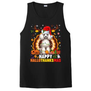 Funny Reindeer Santa Turkey Poodle Dog Happy Hallothanksmas Gift PosiCharge Competitor Tank