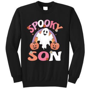 Family Retro Spooky Son Groovy Retro Halloween Ghost Pumpkin Costume Gift Sweatshirt