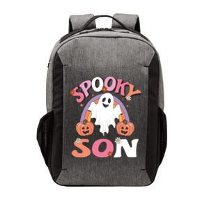 Family Retro Spooky Son Groovy Retro Halloween Ghost Pumpkin Costume Gift Vector Backpack