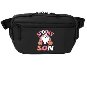 Family Retro Spooky Son Groovy Retro Halloween Ghost Pumpkin Costume Gift Crossbody Pack