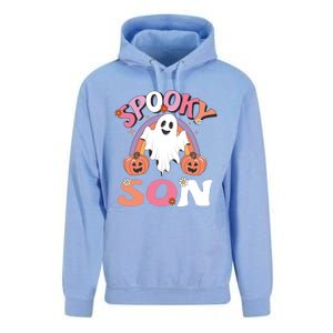 Family Retro Spooky Son Groovy Retro Halloween Ghost Pumpkin Costume Gift Unisex Surf Hoodie