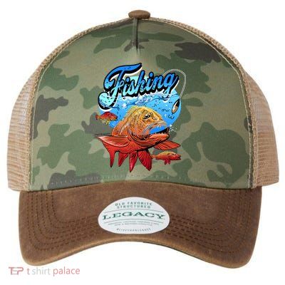 Fishing Red Snapper Legacy Tie Dye Trucker Hat
