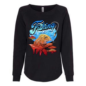 Fishing Red Snapper Womens California Wash Sweatshirt