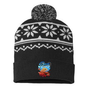 Fishing Red Snapper USA-Made Snowflake Beanie