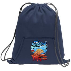 Fishing Red Snapper Sweatshirt Cinch Pack Bag