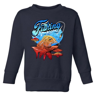 Fishing Red Snapper Toddler Sweatshirt