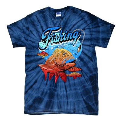 Fishing Red Snapper Tie-Dye T-Shirt