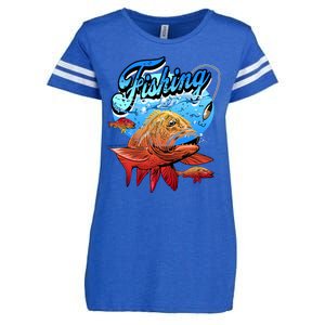 Fishing Red Snapper Enza Ladies Jersey Football T-Shirt