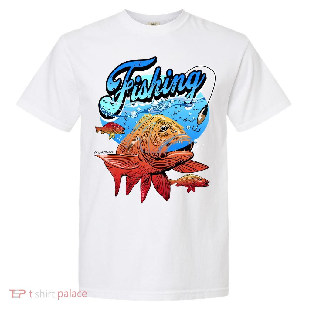 Fishing Red Snapper Garment-Dyed Heavyweight T-Shirt