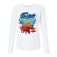 Fishing Red Snapper Womens Cotton Relaxed Long Sleeve T-Shirt