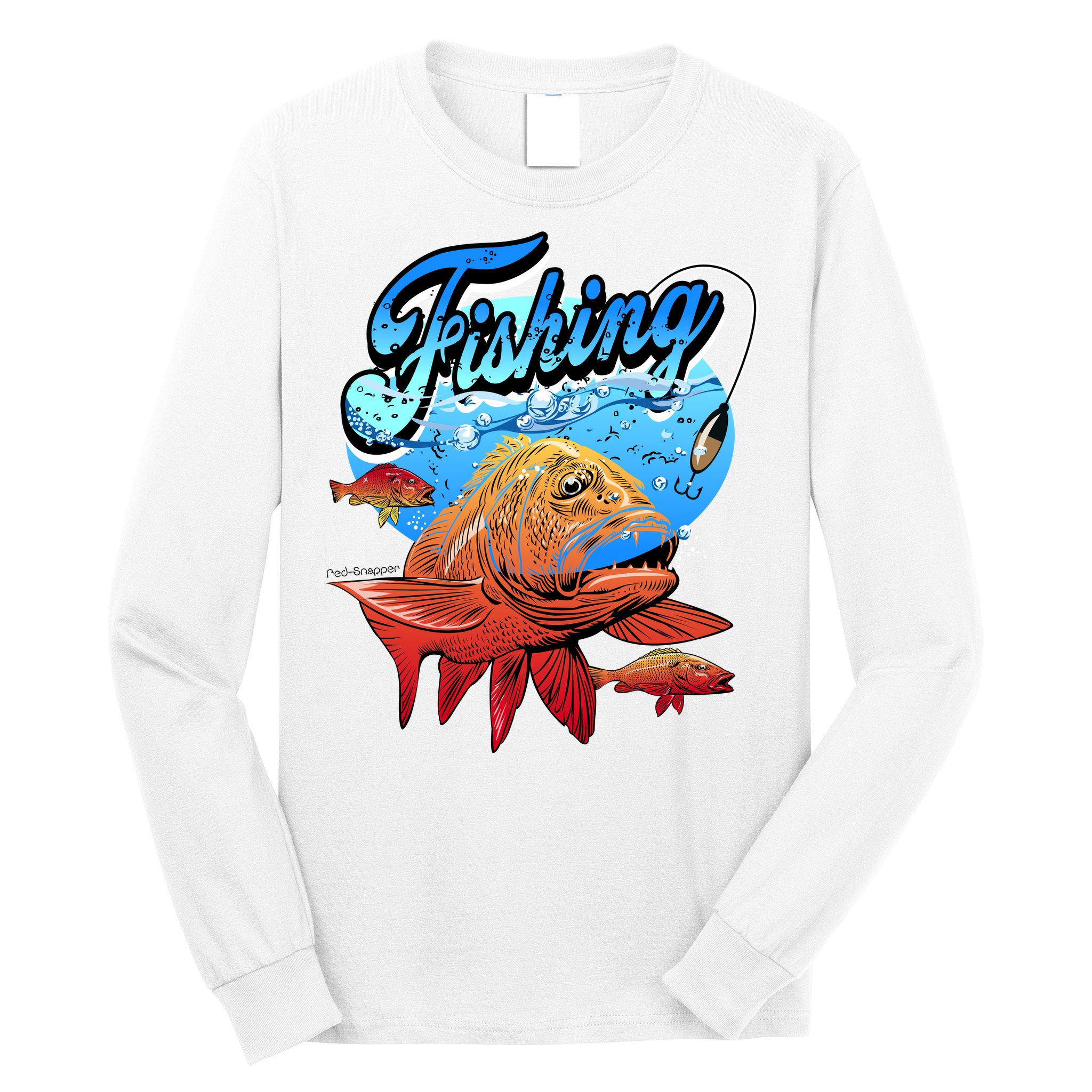 Fishing Red Snapper Long Sleeve Shirt