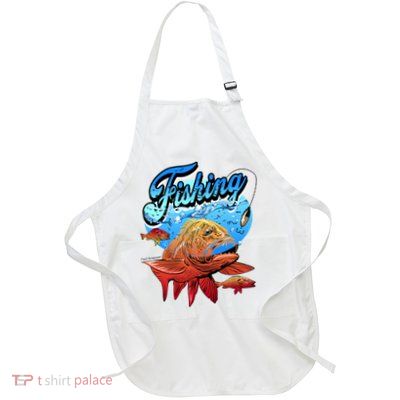 Fishing Red Snapper Full-Length Apron With Pockets