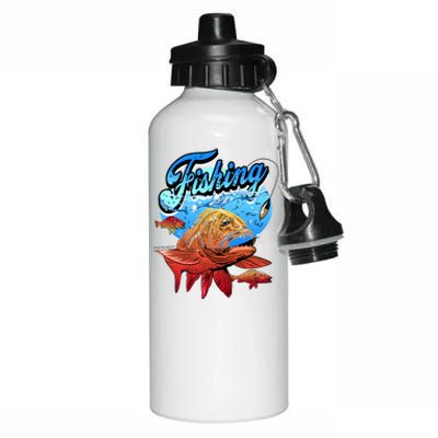 Fishing Red Snapper Aluminum Water Bottle