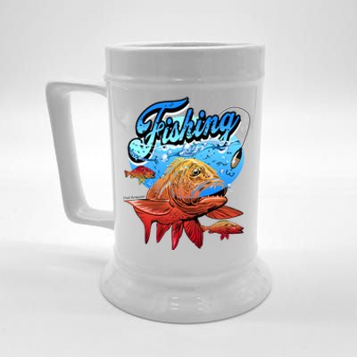 Fishing Red Snapper Beer Stein