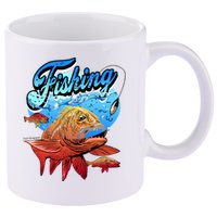 Fishing Red Snapper 11oz C Handle Ceramic Mug