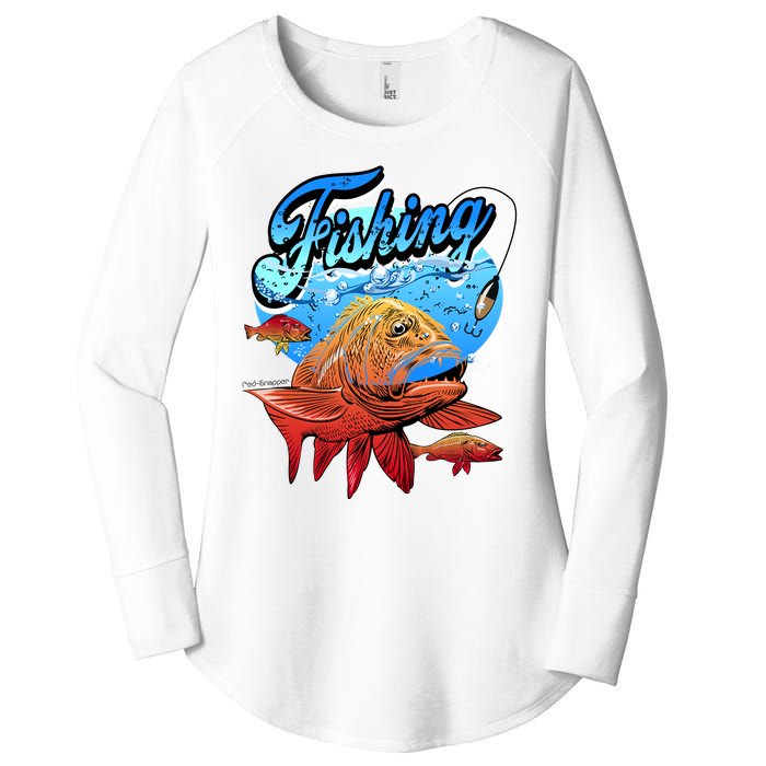 Fishing Red Snapper Women's Perfect Tri Tunic Long Sleeve Shirt