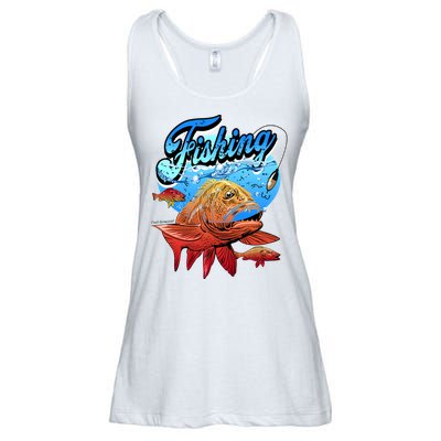 Fishing Red Snapper Ladies Essential Flowy Tank