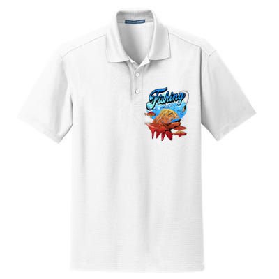 Fishing Red Snapper Dry Zone Grid Polo