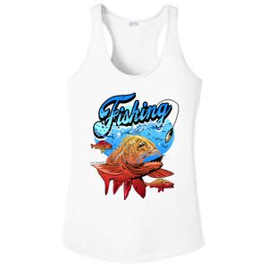 Fishing Red Snapper Ladies PosiCharge Competitor Racerback Tank