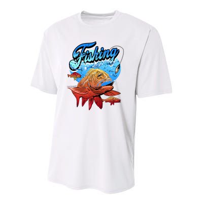 Fishing Red Snapper Youth Performance Sprint T-Shirt