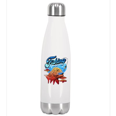 Fishing Red Snapper Stainless Steel Insulated Water Bottle