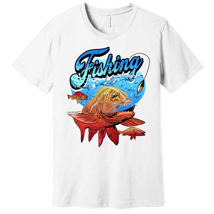 Fishing Red Snapper Premium T-Shirt