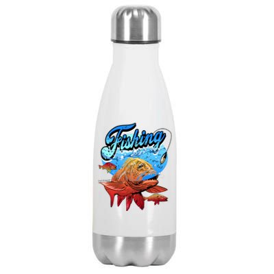 Fishing Red Snapper Stainless Steel Insulated Water Bottle