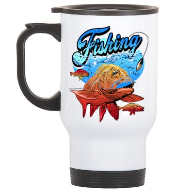 Fishing Red Snapper Stainless Steel Travel Mug