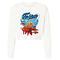 Fishing Red Snapper Cropped Pullover Crew