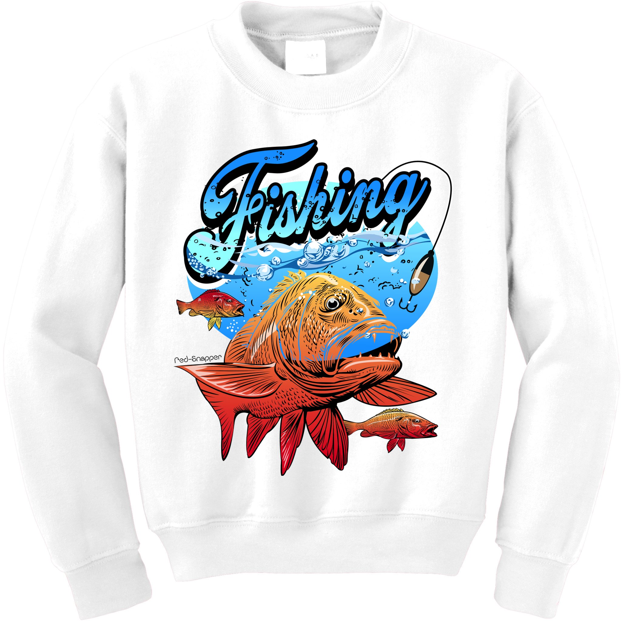 Fishing Red Snapper Kids Sweatshirt