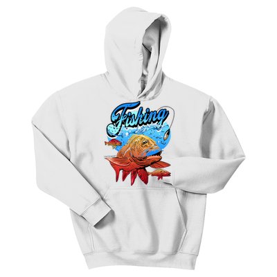 Fishing Red Snapper Kids Hoodie