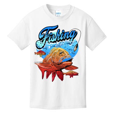 Fishing Red Snapper Kids T-Shirt