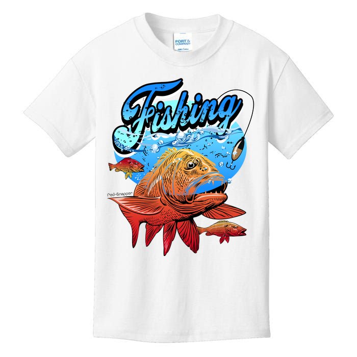 Fishing Red Snapper Kids T-Shirt