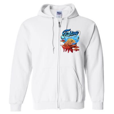 Fishing Red Snapper Full Zip Hoodie