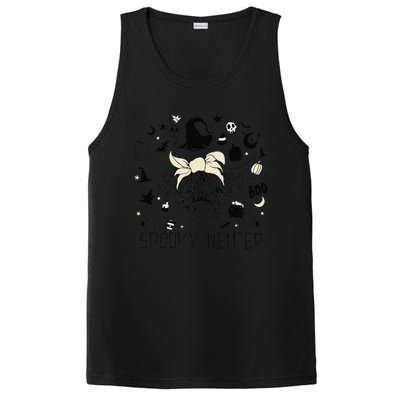 Funny Retro Spooky Heifer Scary Halloween Cow Costume Women PosiCharge Competitor Tank