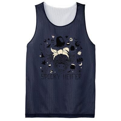 Funny Retro Spooky Heifer Scary Halloween Cow Costume Women Mesh Reversible Basketball Jersey Tank