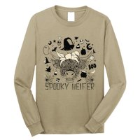 Funny Retro Spooky Heifer Scary Halloween Cow Costume Women Long Sleeve Shirt