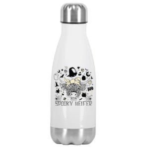 Funny Retro Spooky Heifer Scary Halloween Cow Costume Women Stainless Steel Insulated Water Bottle